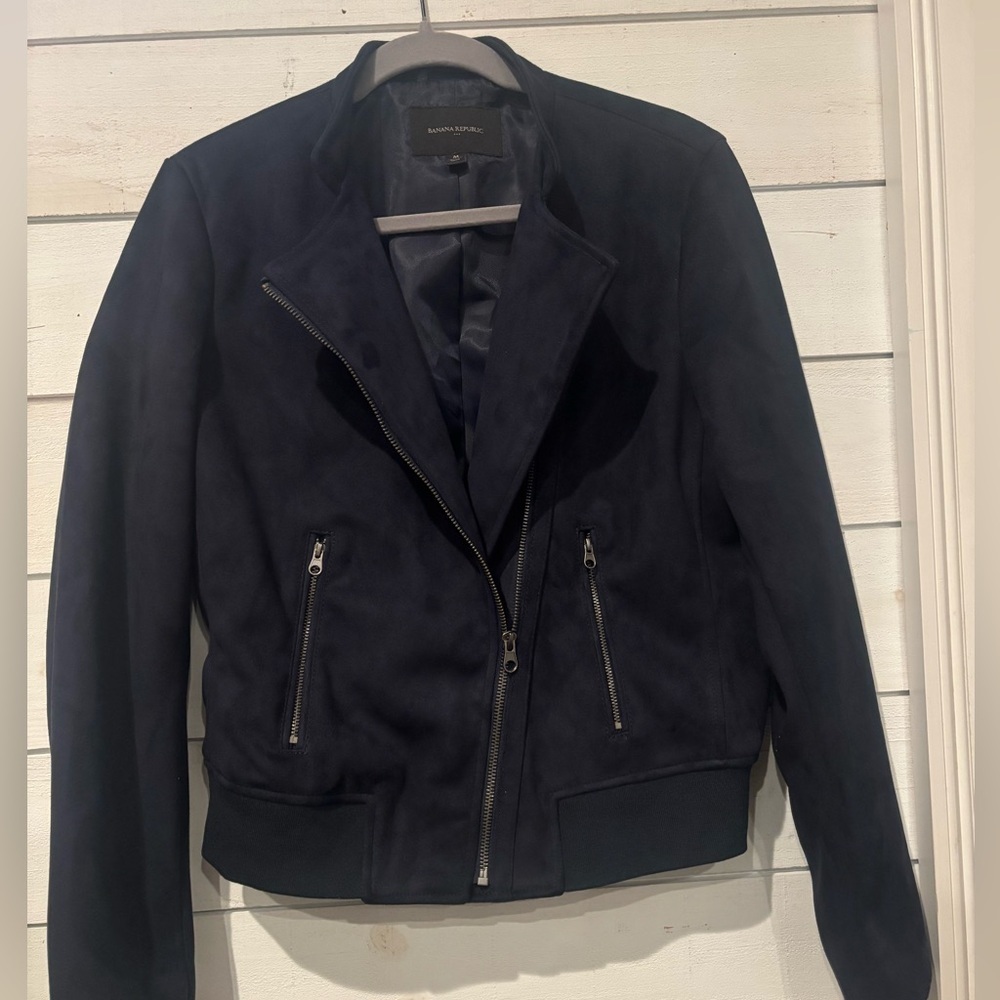 Banana Republic Dark Blue Suede  Jacket